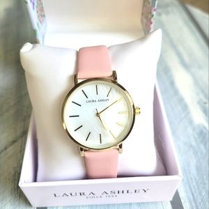 Laura Ashley Women's Pink Gold Mother of Pearl Watch LA2000PK | $295 Retail
